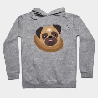 Cute fat pug – drawing of a puppy pug Hoodie